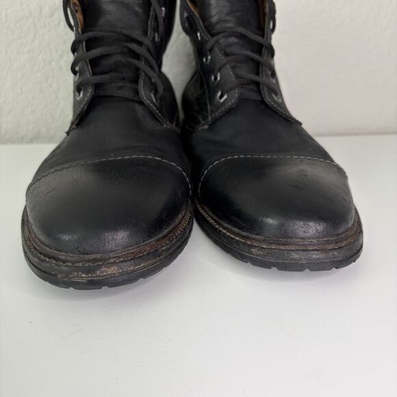 Florsheim Limited Leather Cap Toe Lace Up Boots Black Men’s Size 13 main image 5